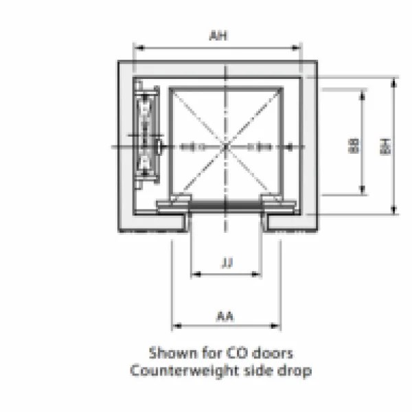 Kích Thước Thang Máy 1000 mm x 1000 mm