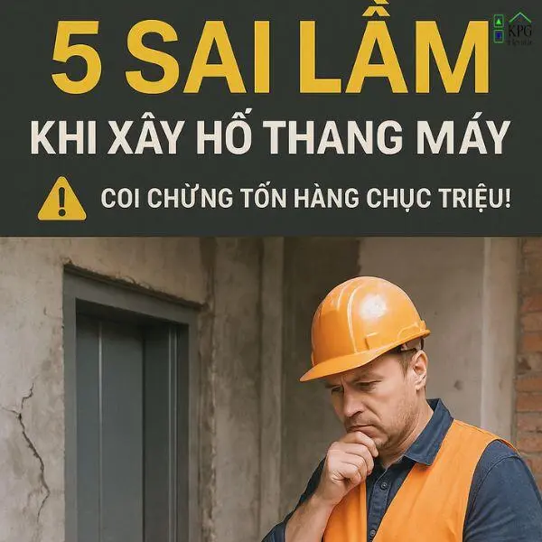 5 Sai lầm khi thi công hố thang máy gia đình, khiến bạn tốn thêm hàng chục triệu!