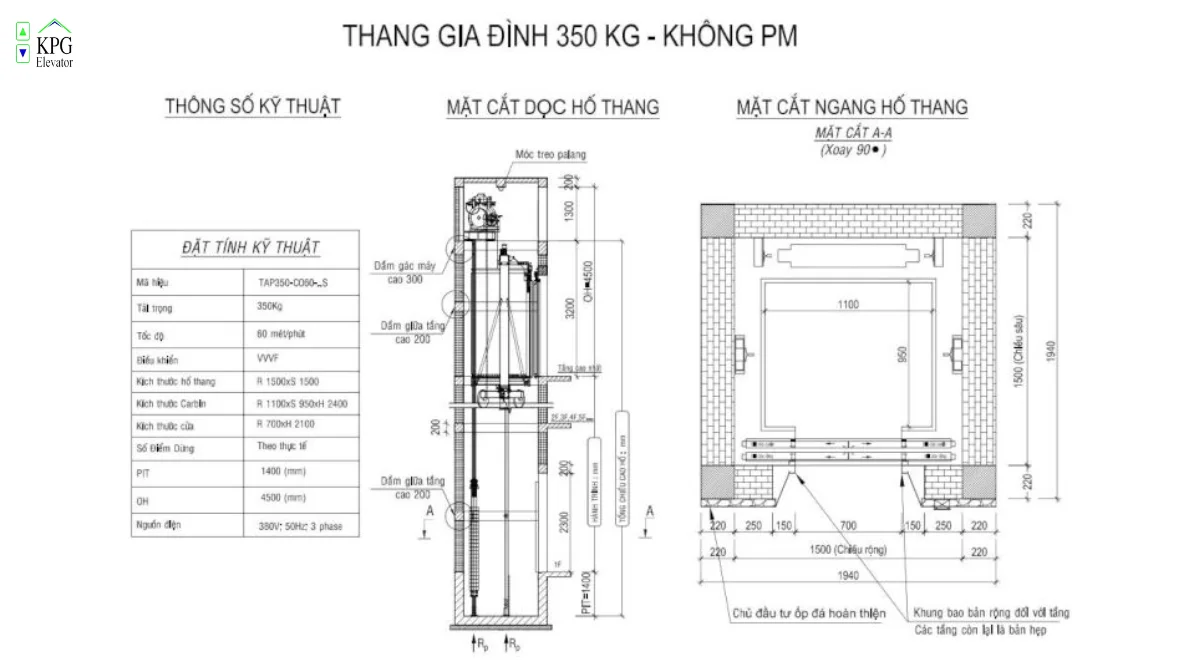 bản vẽ thang máy